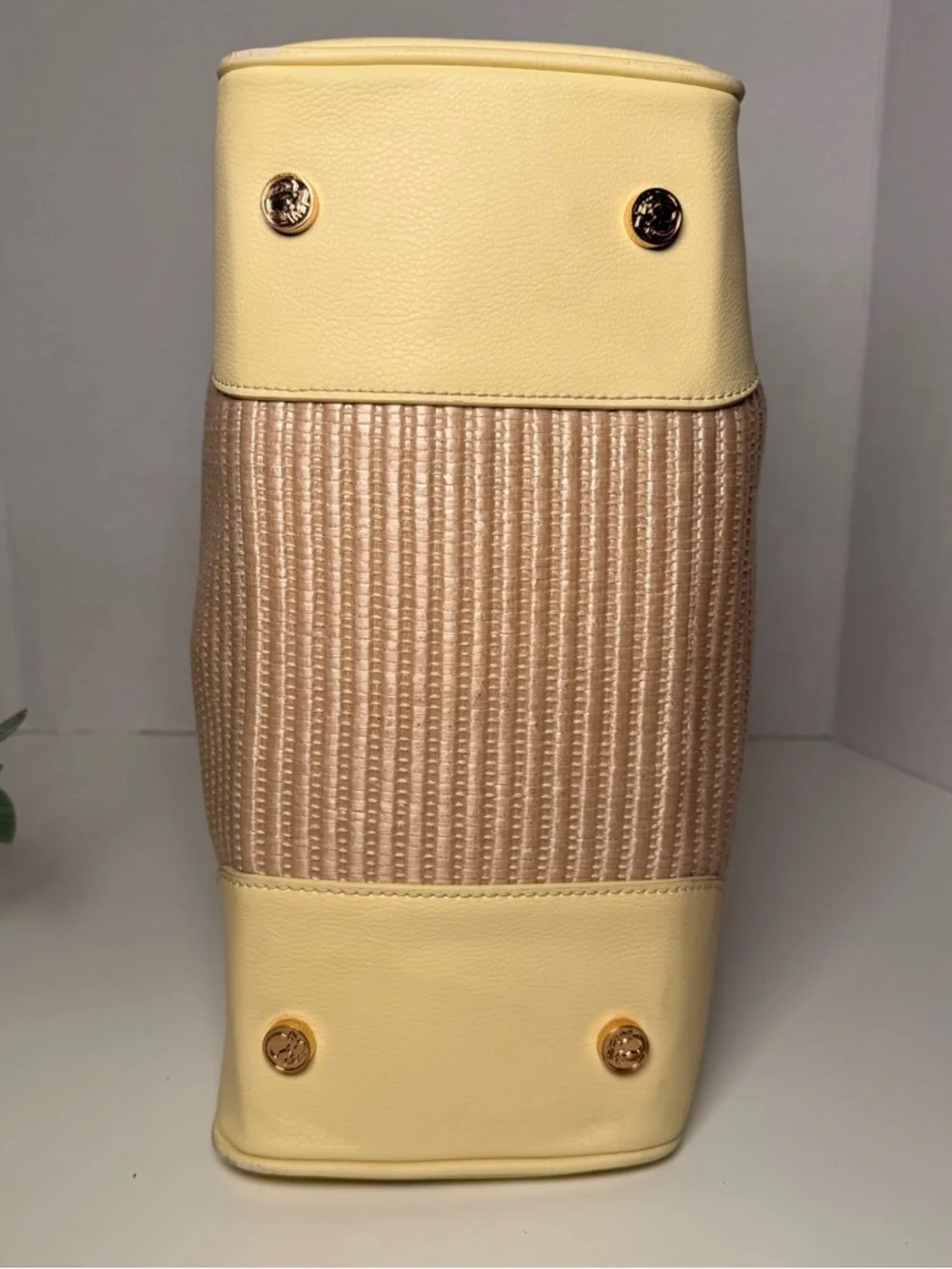 Spartina 449 Pearl Bamboo Chic Satchel Straw Woven Handbag
